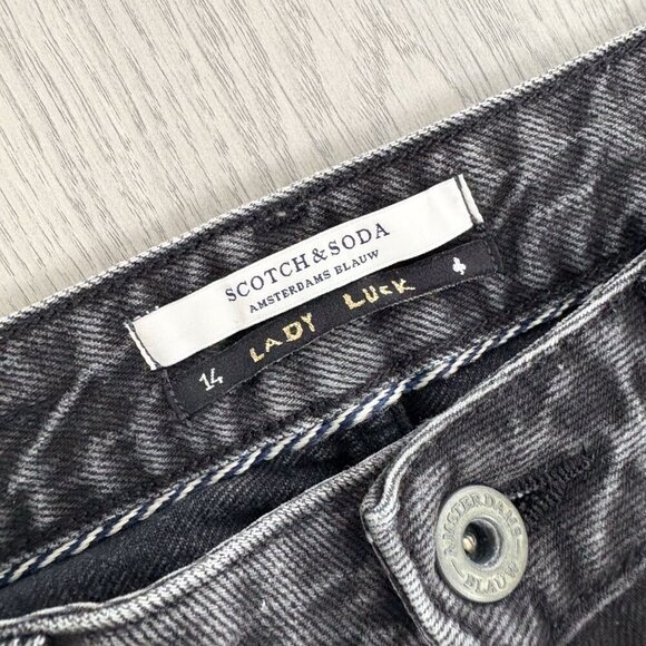 Scotch & Soda Womens 26/32 Low Rise Slim Boyfriend Jeans Lady Luck Embroidered - Picture 4 of 8